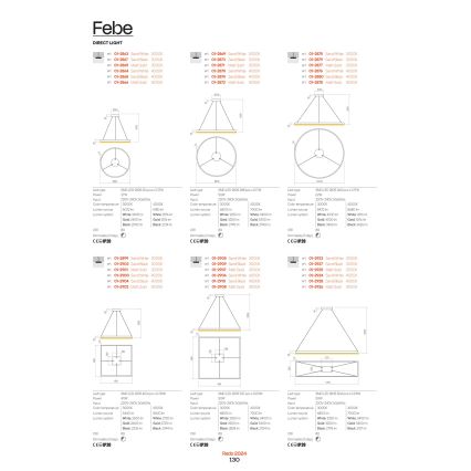 Redo 01-2817 - LED Prigušiva zidna svjetiljka FEBE LED/24W/230V zlatna