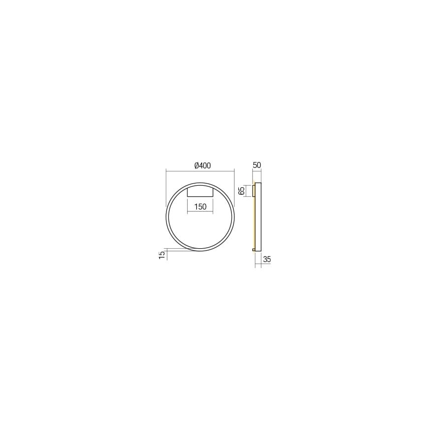 Redo 01-2817 - LED Zidno svjetlo s prigušivanjem FEBE LED/24W/230V zlatna