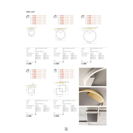Redo 01-2835 - LED zidno svjetlo s mogućnošću prigušivanja FEBE LED/24W/230V zlatno