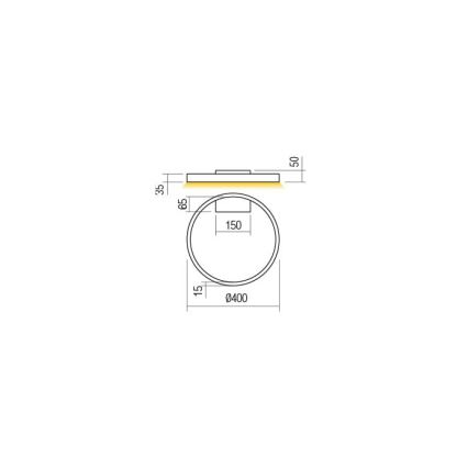 Redo 01-2835 - LED zidno svjetlo s mogućnošću prigušivanja FEBE LED/24W/230V zlatno