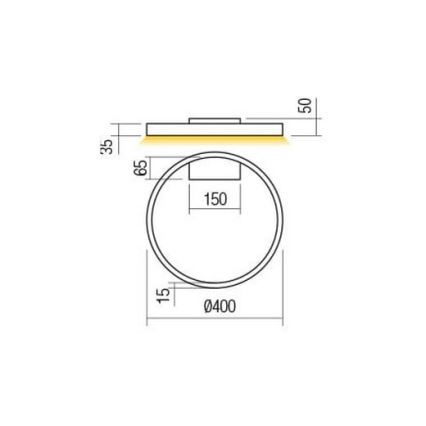 Redo 01-2837 - LED Prigušiva zidna svjetiljka FEBE LED/24W/230V crna