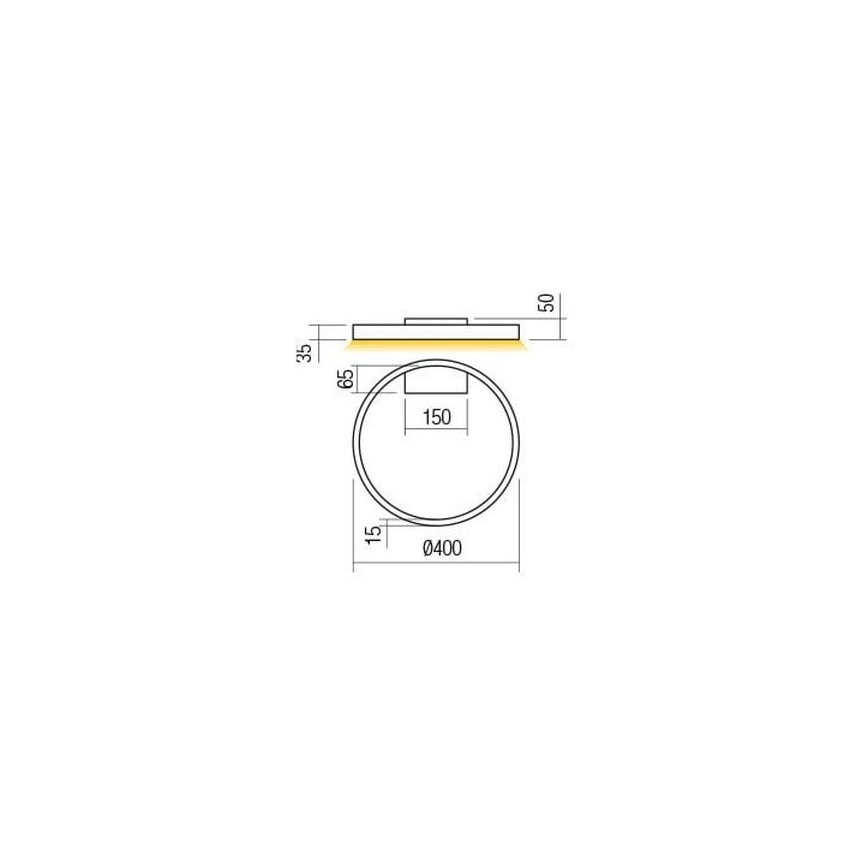 Redo 01-2837 - LED Prigušiva zidna svjetiljka FEBE LED/24W/230V crna