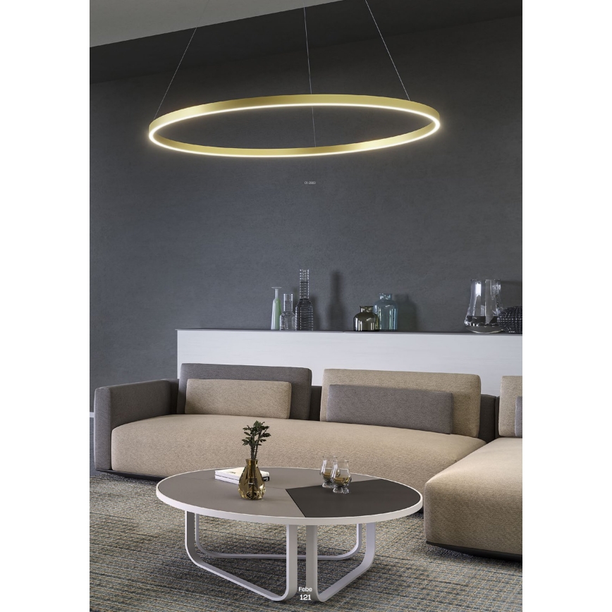 Redo 01-2867 - LED Prigušivi luster na sajli FEBE LED/37W/230V crna