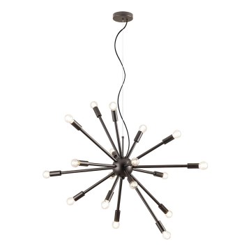 Redo 01-2936 - Luster na sajli STELLAR 18xE14/25W/230V crna