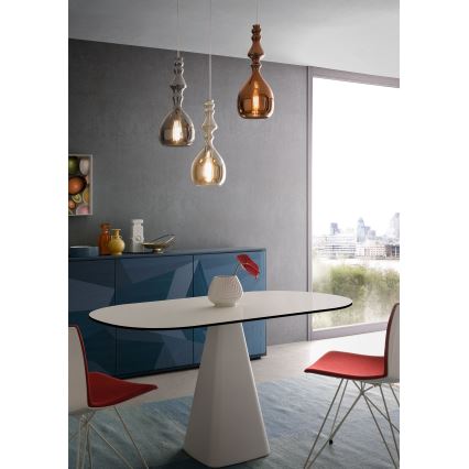 Redo 01-2937 - Luster na sajli AMBIX 1xE27/42W/230V Ø 18 cm zlatna