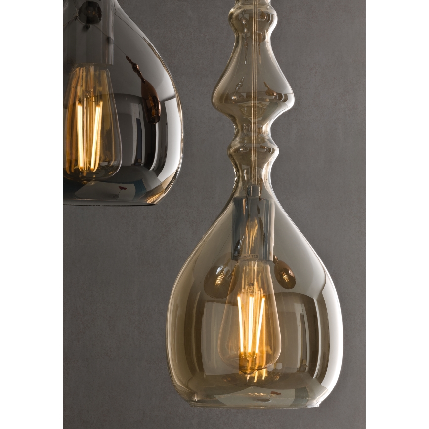 Redo 01-2937 - Luster na sajli AMBIX 1xE27/42W/230V Ø 18 cm zlatna