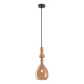Redo 01-2939 - Viseći luster na kabelu AMBIX 1xE27/42W/230V, promjer 18 cm, smeđi