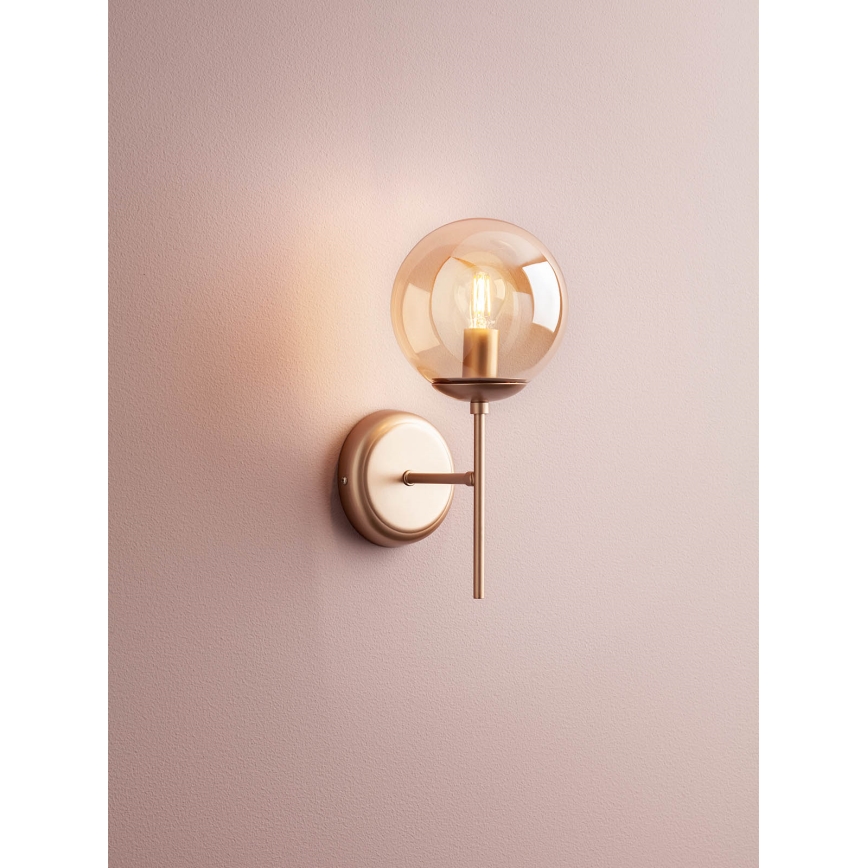 Redo 01-2942 - Zidna lampa MUNDI 1xE14/28W/230V bakar
