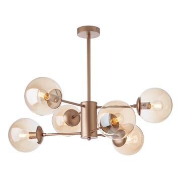 Redo 01-2943 - Viseći luster MUNDI 6xE14/28W/230V bakar