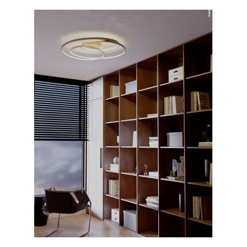 Redo 01-2973 - LED Stropna svjetiljka CENTRIX LED/92W/230V brončana
