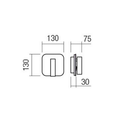 Redo 01-2977 - LED zidna svjetiljka QUDA LED/6W/230V + LED/3W 3000K CRI 90 zlatna