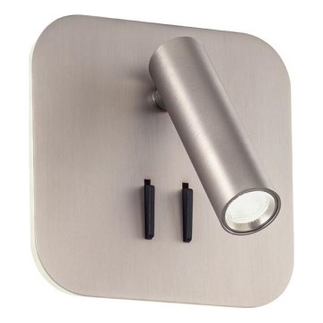 Redo 01-2978 - LED zidna svjetiljka QUDA LED/6W/230V + LED/3W 3000K CRI 90 matirani krom