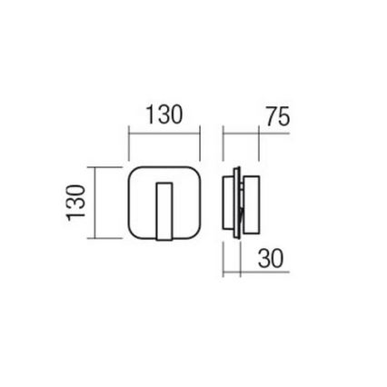 Redo 01-2978 - LED zidna svjetiljka QUDA LED/6W/230V + LED/3W 3000K CRI 90 USB matni krom