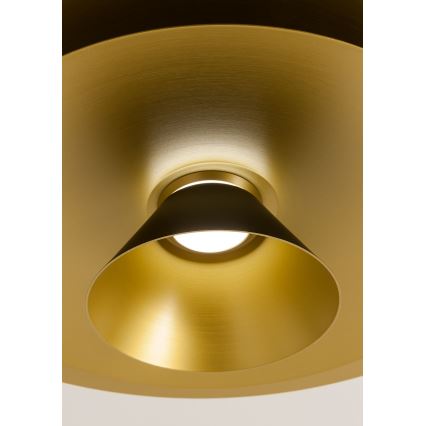 Redo 01-3001 - LED luster na sajli FARGO LED/16,5W/230V CRI 90 Ø 50 cm crna/zlatna