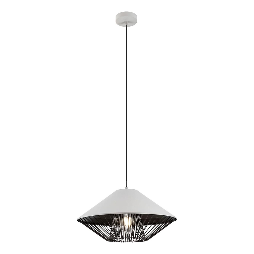 Redo 01-3004 - Luster na kabelu GRILL 1xE27/42W/230V pr. 39,6 cm crna/bijela