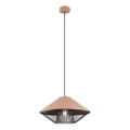 Redo 01-3005 - Luster na sajli GRILL 1xE27/42W/230V Ø 39,6 cm crna/smeđa