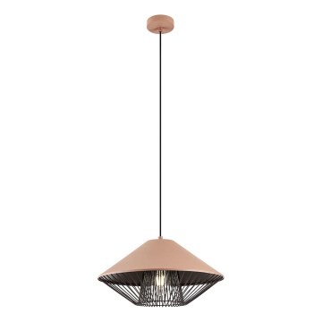 Redo 01-3005 - Luster na sajli GRILL 1xE27/42W/230V Ø 39,6 cm crna/smeđa