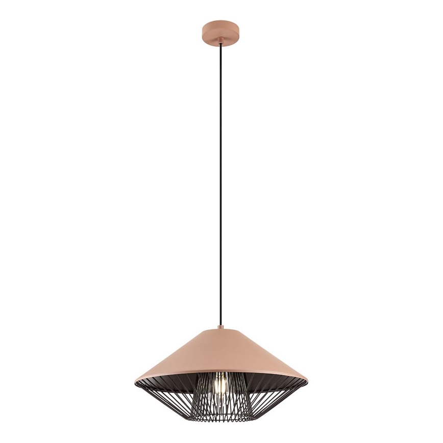 Redo 01-3005 - Luster na sajli GRILL 1xE27/42W/230V Ø 39,6 cm crna/smeđa