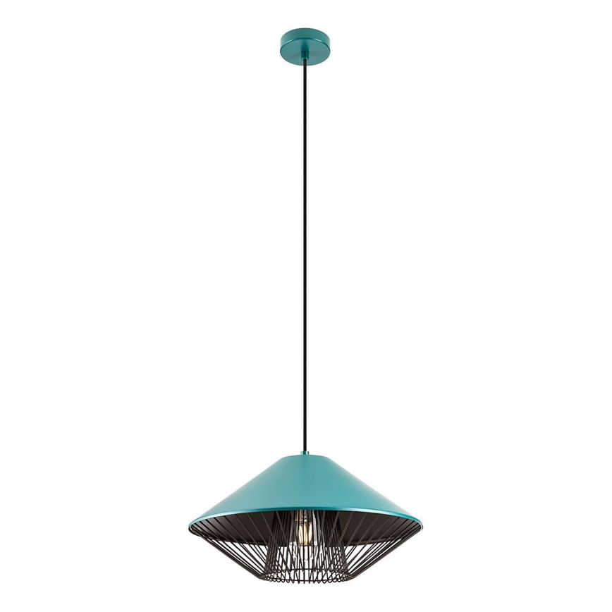 Redo 01-3006 - Luster na sajli GRILL 1xE27/42W/230V promjer 39,6 cm crna/tirkizna