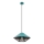 Redo 01-3006 - Luster na sajli GRILL 1xE27/42W/230V promjer 39,6 cm crna/tirkizna