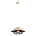 Redo 01-3007 - Luster na sajli GRILL 1xE27/42W/230V Ø 39,6 cm crna/bež