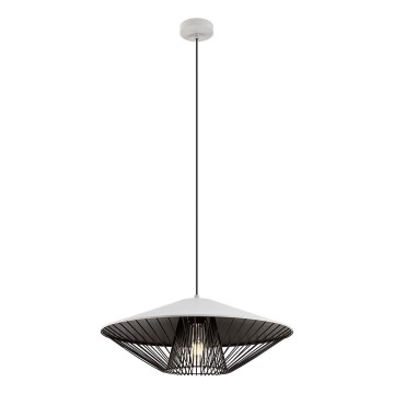 Redo 01-3008 - Viseća svjetiljka na sajli GRILL 1xE27/42W/230V Ø 49,5 cm crna/bijela