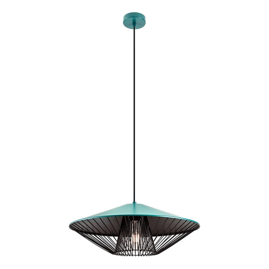 Redo 01-3010 - Viseći luster na kablu GRILL 1xE27/42W/230V Ø 49,5 cm crna/tirkizna