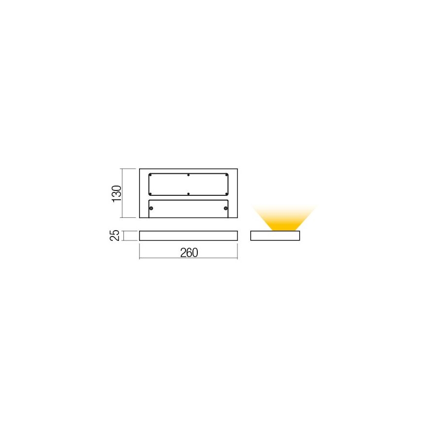 Redo 01-3016 - LED zidna svjetiljka LAMINA 2xLED/15W/230V CRI 90 crna