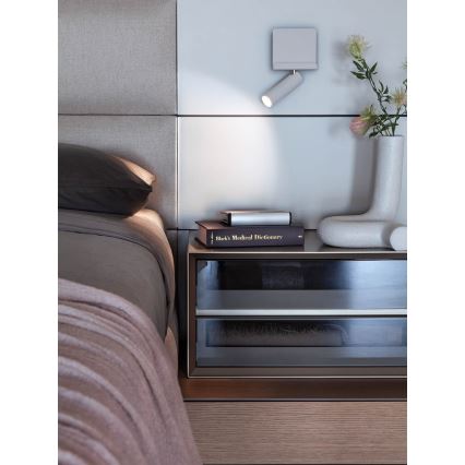 Redo 01-3083 - LED zidna reflektorska svjetiljka PANEL LED/3,5W/230V USB bijela