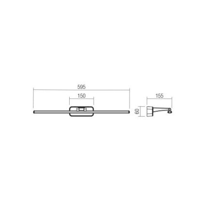 Redo 01-3085 - LED Svjetiljka za slike STEAM LED/12W/230V bijela