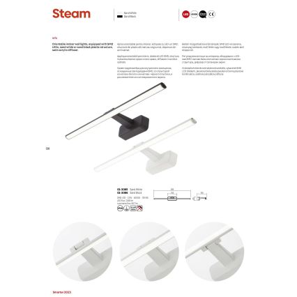 Redo 01-3085 - LED svjetlo za slike STEAM LED/12W/230V 59,5 cm bijela