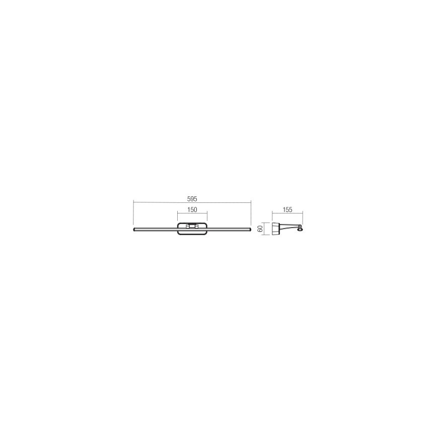 Redo 01-3086 - LED Svjetiljka za slike STEAM LED/12W/230V crna