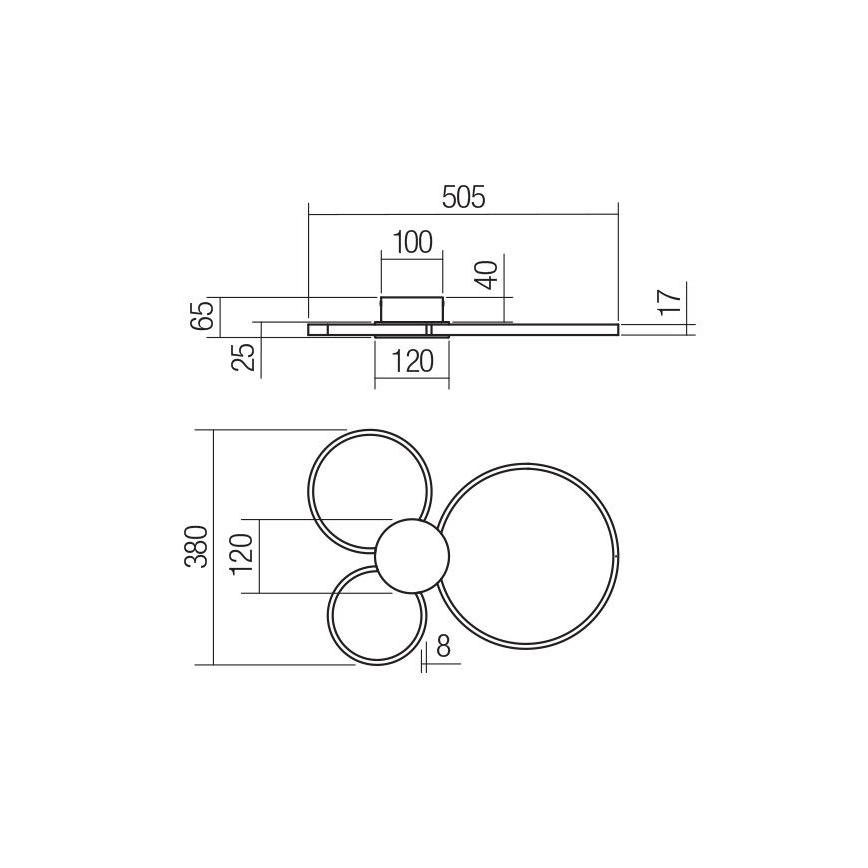 Redo 01-3105 - LED Stropna svjetiljka ATOM LED/20W/230V