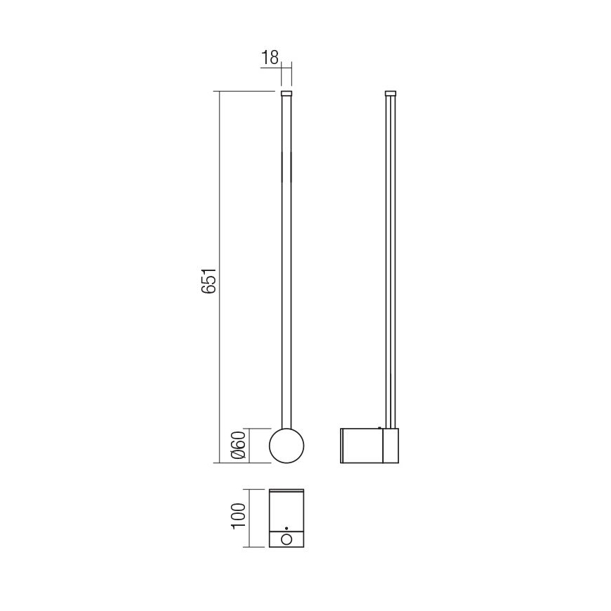 Redo 01-3121 - LED Zidna svjetiljka TABOO LED/9W/230V mesing