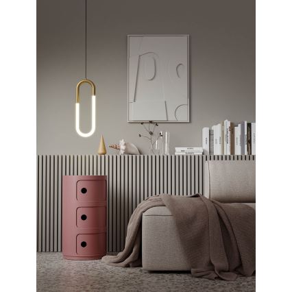 Redo 01-3183 - LED Prigušivi luster na sajli LATIUM LED/9W/230V mesing