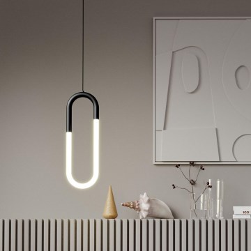 Redo 01-3184 - LED prigušivački luster na užetu LATIUM LED/9W/230V crna