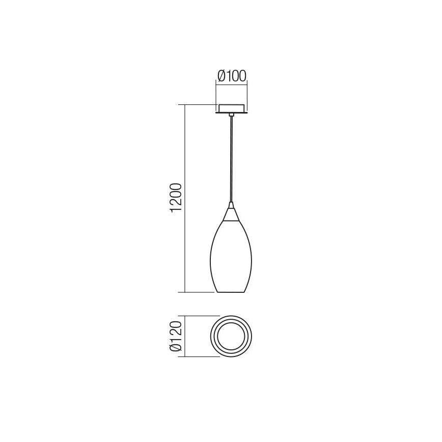 Redo 01-3189 - Luster na sajli TANNER 1xE14/28W/230V pr. 12 cm
