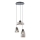 Redo 01-3197 - Luster na sajli LUKE 3xE27/42W/230V pr. 46 cm crna