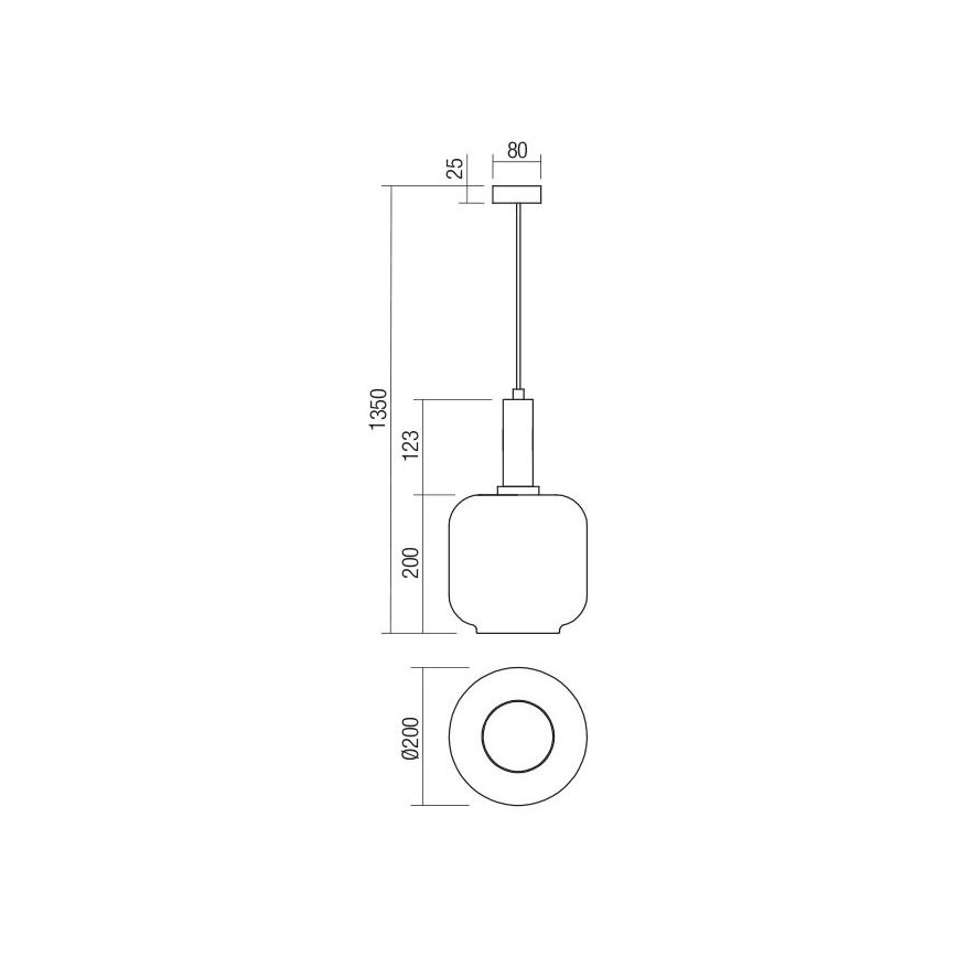 Redo 01-3213 - Luster na sajli BRINA 1xE27/23W/230V