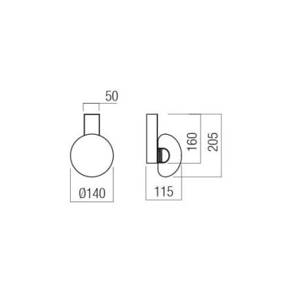 Redo 01-3240 - LED Zidna svjetiljka SINCLAIR LED/6,5W/230V CRI 93 IP21 crna