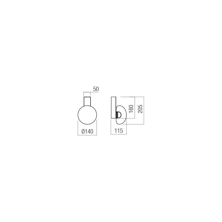 Redo 01-3240 - LED Zidna svjetiljka SINCLAIR LED/6,5W/230V CRI 93 IP21 crna