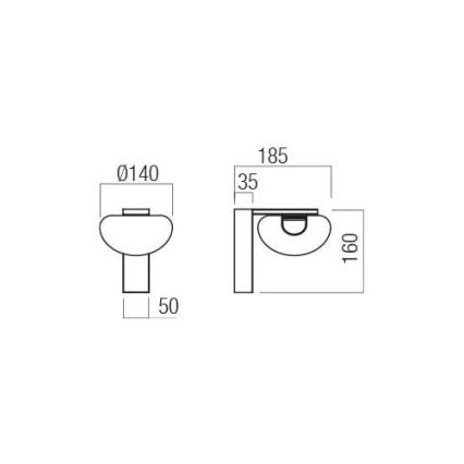 Redo 01-3242 - LED Zidna svjetiljka SINCLAIR LED/6,5W/230V CRI 93 IP21 crna