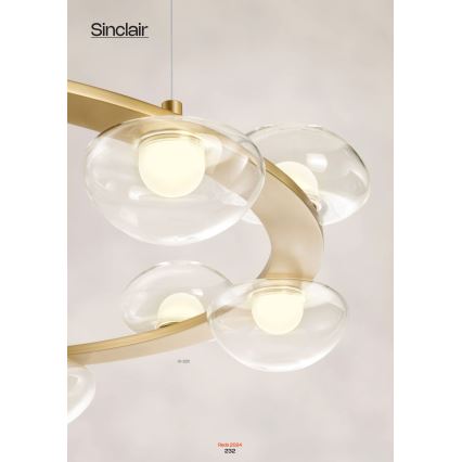 Redo 01-3247- LED Prigušivi luster na sajli SINCLAIR LED/37,2W/230V CRI 93 IP21 zlatna