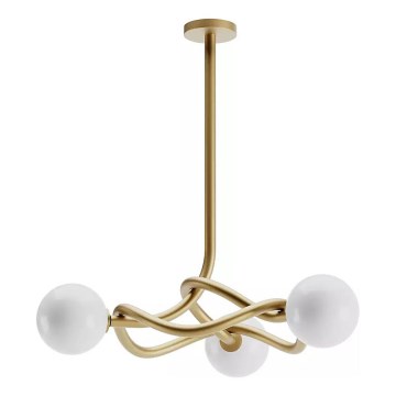 Redo 01-3256 - Luster na štangu CONFUSIO 3xE14/28W/230V Ø 76 cm zlatna