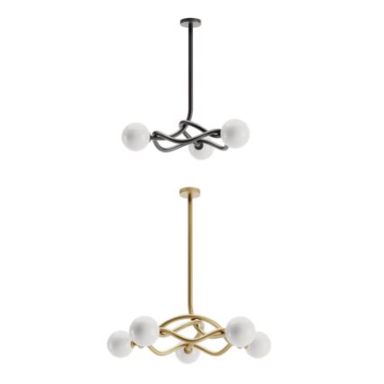 Redo 01-3257 - Stropni luster na šipci CONFUSIO 3xE14/28W/230V Ø 76 cm crni