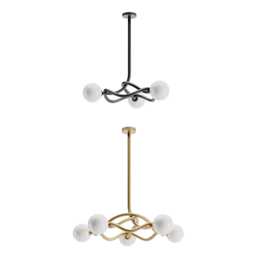 Redo 01-3257 - Stropni luster na šipci CONFUSIO 3xE14/28W/230V Ø 76 cm crni