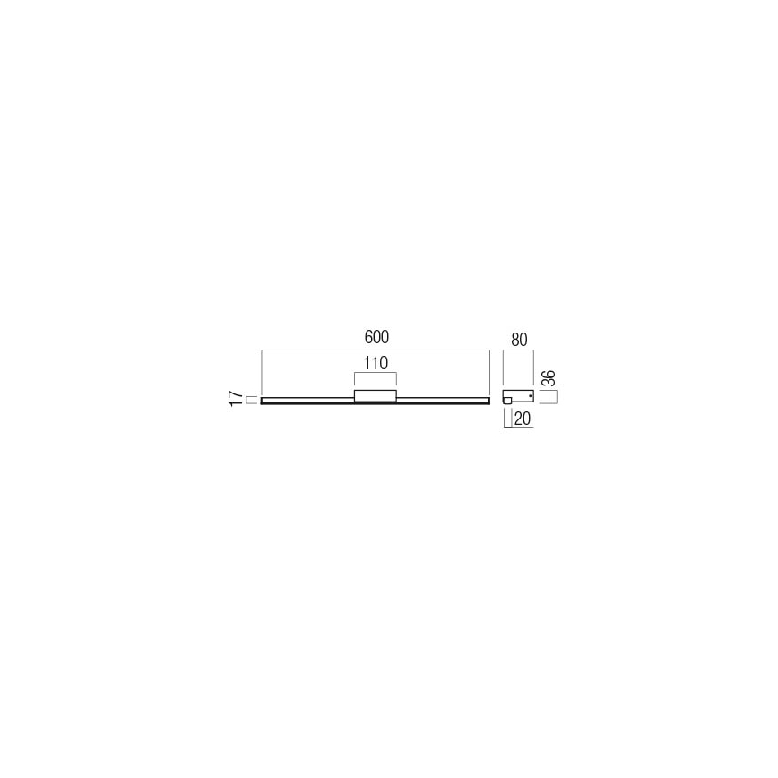 Redo 01-3268 - LED Rasvjeta za ogledalo u kupaonici ASTON LED/12W/230V 60 cm CRI 90 IP44 bijela