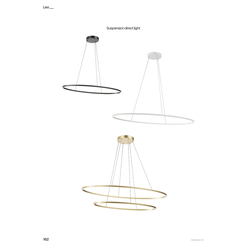 Redo 01-3300 - LED luster na sajli LEO s mogućnošću prigušivanja LED/115W/230V 3000/4000K CRI 90 60x130 cm brončana