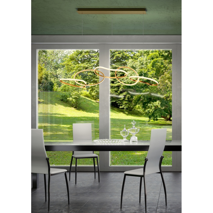 Redo 01-3392 - Luster na sajli s mogućnošću prigušivanja BIAS LED/120W/230V 3000/4500/6500K CRI 90 zlatna