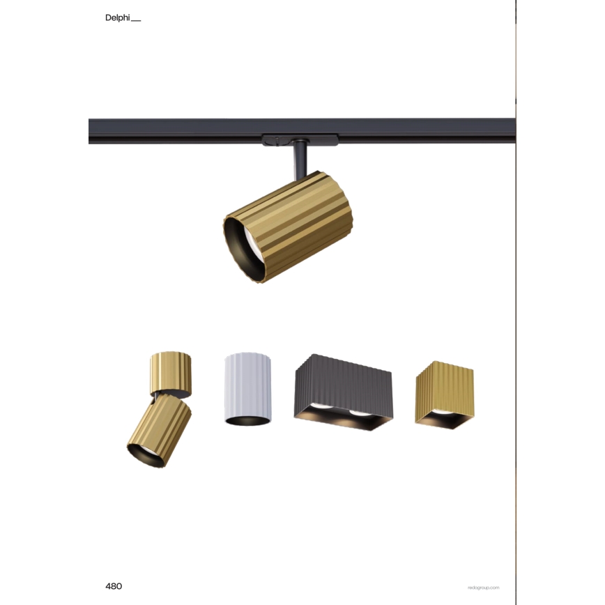 Redo 01-3408 - Reflektorska svjetiljka DELPHI 1xGU10/7W/230V 8,1x8,1 cm zlatna